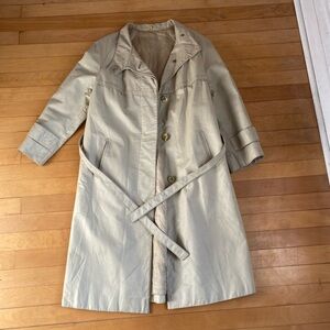 Women's Beige Trench Coat Leather
